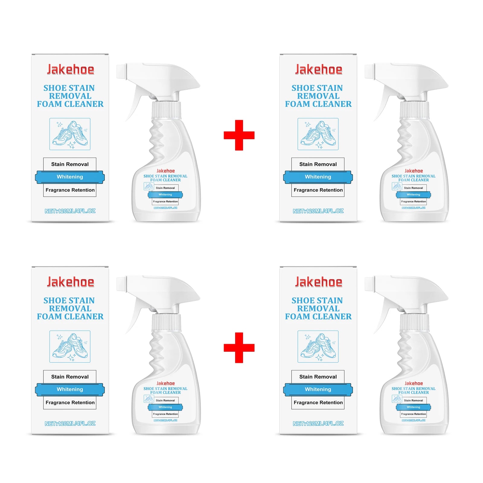Shoe Stain Removal Foam Cleaner for White Sneakers Gentle Cleansing Remove Yellow Edge Stains Shoe Cleaning Products 120ml Oasis Select 4 X 120ml boxed