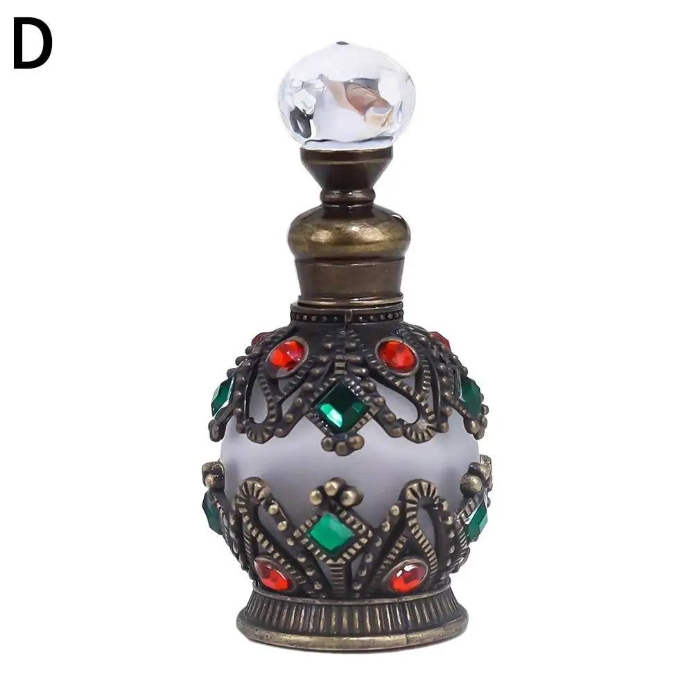 Crystal Vintage Style Perfume Bottle Refillable Perfume Atomizer Perfume Dispensers For Beauty Salon Arab Style Oasis Select D 15ml