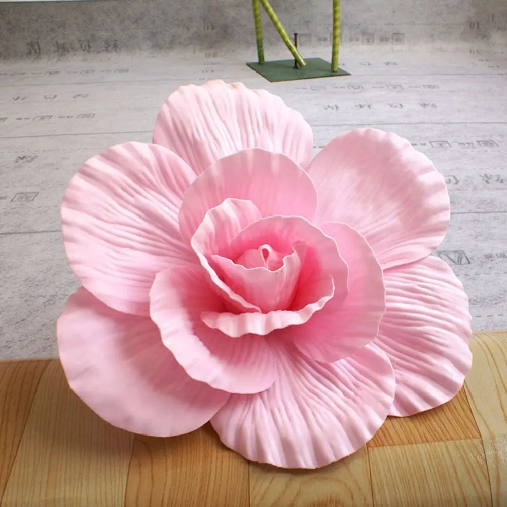 30cm Giant PE Foam Silk Rose Artificial Flower Branch | Wall Decor