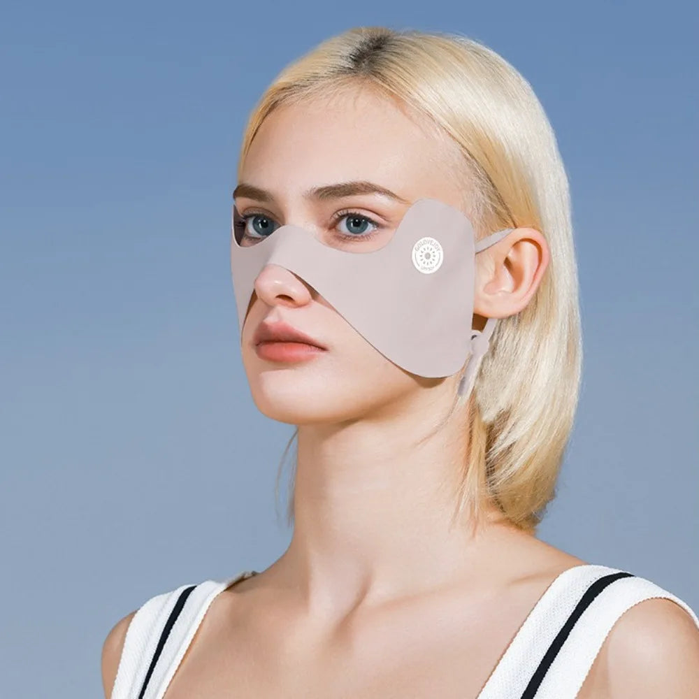 New Anti-UV Sunscreen Mask Eye Protection Sun Protection Face Mask Breathable Ice Silk Sunscreen Eye Patches Summer Oasis Select