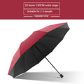 Super Large Folding Umbrella Rain Women Windproof Sunny And Rainy Paraguas Male Double Whole Family Umbrellas UBY28 Oasis Select Wine Red