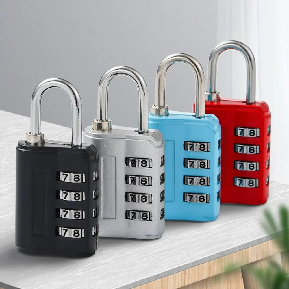 Portable Travel Combination Lock Coded Lock Luggage Padlock 4 Digit Password Lock Dormitory Cabinet Lock Oasis Select