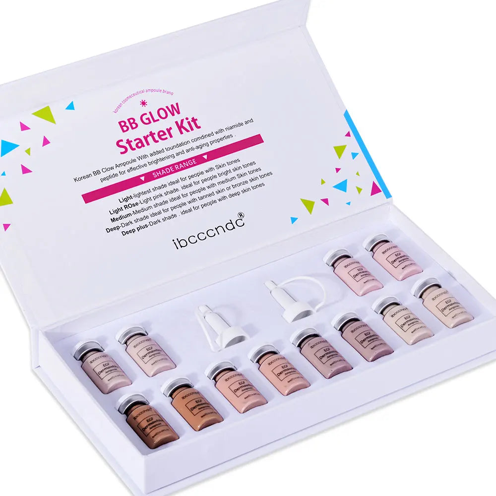 BB Cream CC Glow Beginner Starter Kit Whitening Liquid Foundation Hyaluronic Acid Serum Essence For Face Skin Care Acne Beauty Oasis Select 2