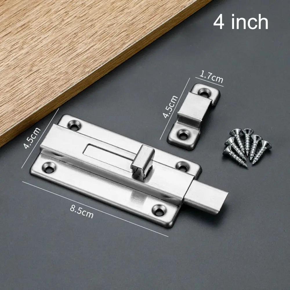 1Sets Cabinet Hinges Self-elastic Latch Stainless steel Furniture Supplies Security Bolt Latch Hardware Anti-theft Oasis Select 4 inch