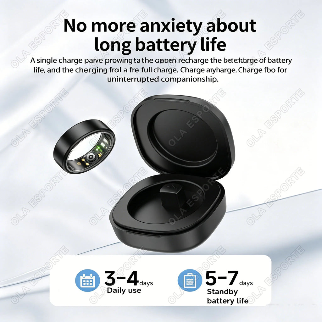 Smart Ring Heart Rate SpO₂ Sleep Monitor – 5ATM Waterproof
