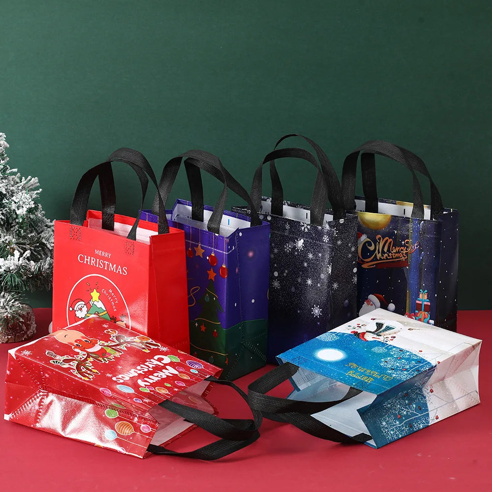 Christmas Non-Woven Gift Bags | Festive Holiday Tote