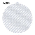 12pcs Mesh Floor Drain Sticker Waterproof Anti-Clogging Drain Hair Catcher Removable Floor Drain Patch Bathroom Oasis Select --Round