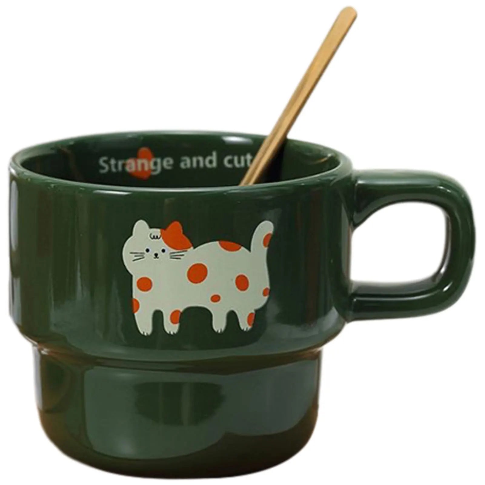 Japanese Stackable Cute Cat Ceramic Coffee Mug | Cartoon Cup