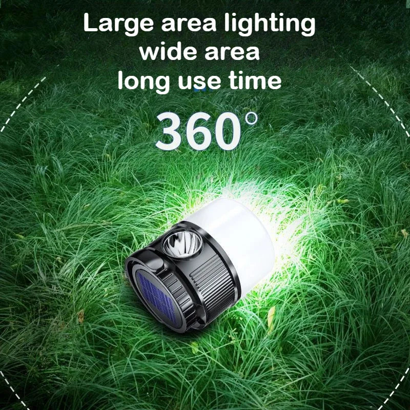 Solar Charging Light Outdoor Multi-functional Camping Light Power Outage Emergency Lighting LED Light Flashlight Oasis Select