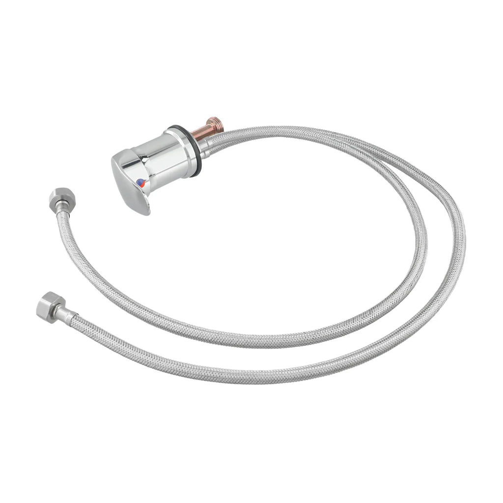 Chrome Single Handle Hand Shower With Hose Extended Reach Single Handle Design Three Connections Color Silver Black Oasis Select