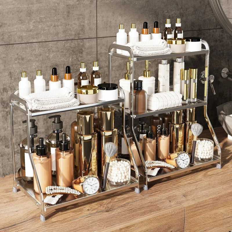 Desktop Shelf Dresser Cosmetics Storage Rack Bathroom Perfume Finishing Rack Ornament Jewelry Rack Oasis Select
