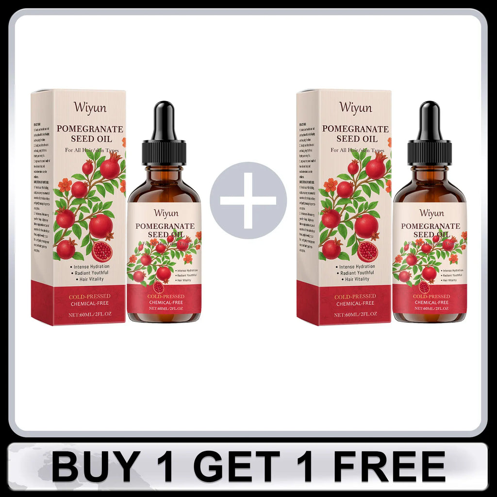 Pomegranate Seed Oil for Hair / Skin Nourish Scalp Hair Improve Dryness Tightening Smoothing Skin Repair Damaged Hair Skin Care Oasis Select Buy 1 Get 1 Free