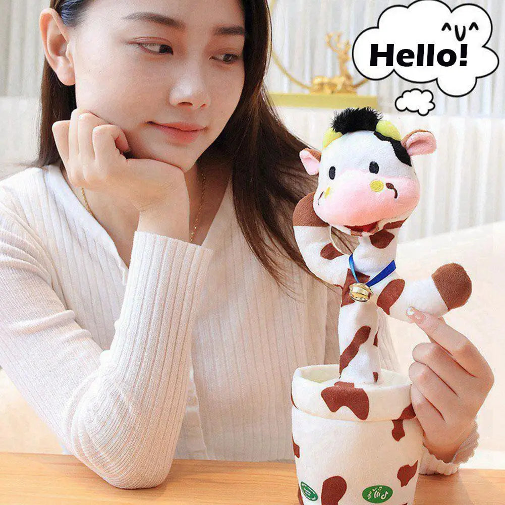 Talking Dancing Bunny Plush Toy Repeat What You Say Singing Wiggling Rabbit Doll For Baby Children Birthday Gift Oasis Select