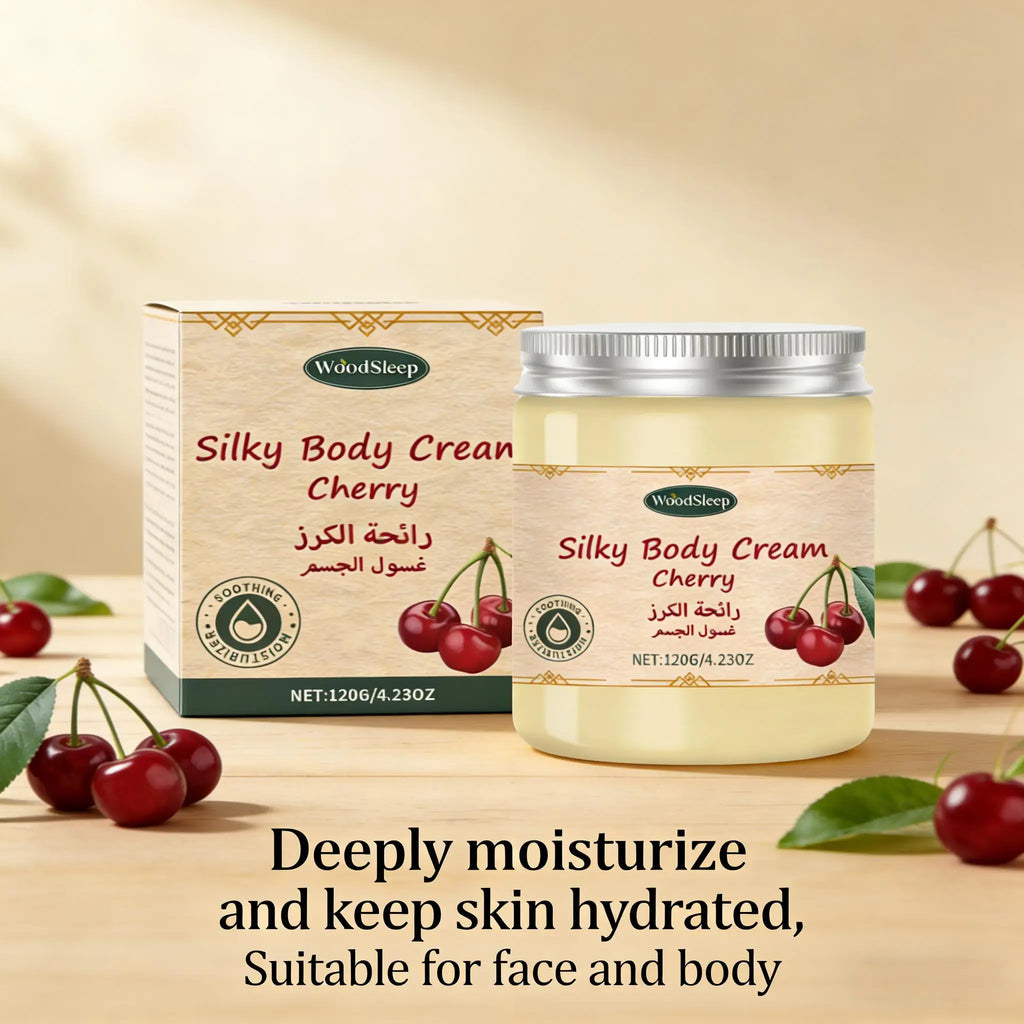 Cherry Body Cream Antioxidant Brighten Smoothing Skin Repair Dryness Body Lotion Long Lasting Moisturizing Face Cream Skin Care Oasis Select