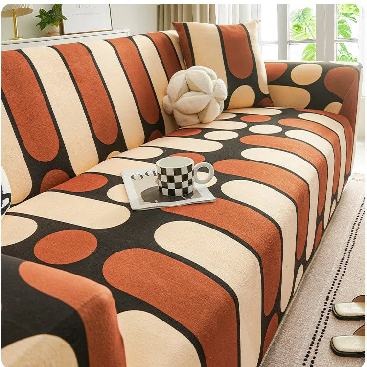 New All-inclusive Anti-cat Scratch Elastic Sofa Cover, One-piece Anti-slip Sofa Protective Cover Cover Sofa Oasis Select 2 people 145-185cm -Coffee color