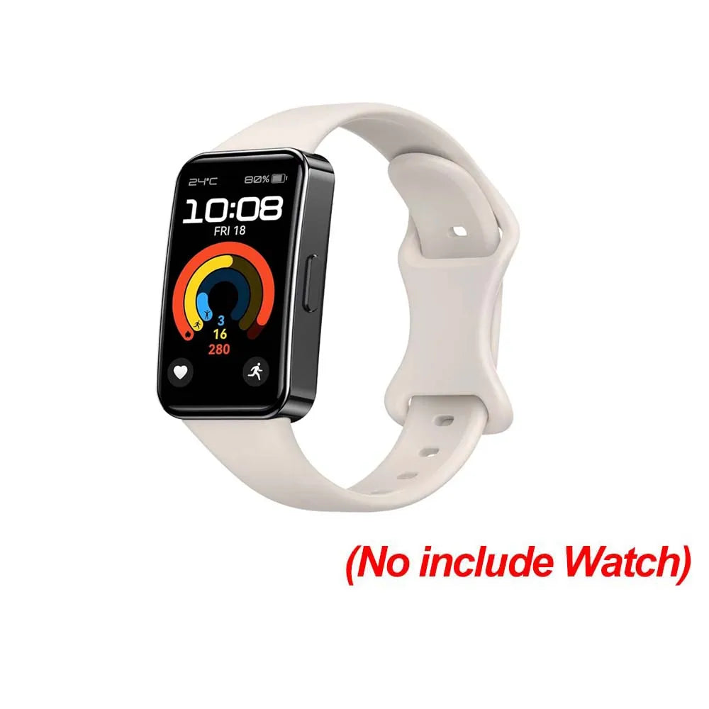 Soft Silicone Sport Strap for Huawei Band 8 & 9 Replacement Silicone Watch Strap Oasis Select Starlight For Huawei Band 9