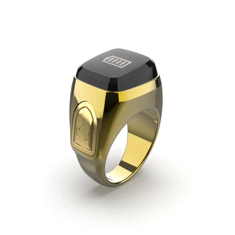 Smart APP Prayer Ring Counter Prayer Time Vibration Reminder,Portable Wearable Smart Tasbih Muslims Zikr Prayer Ring USB Charge Oasis Select 1pc 1