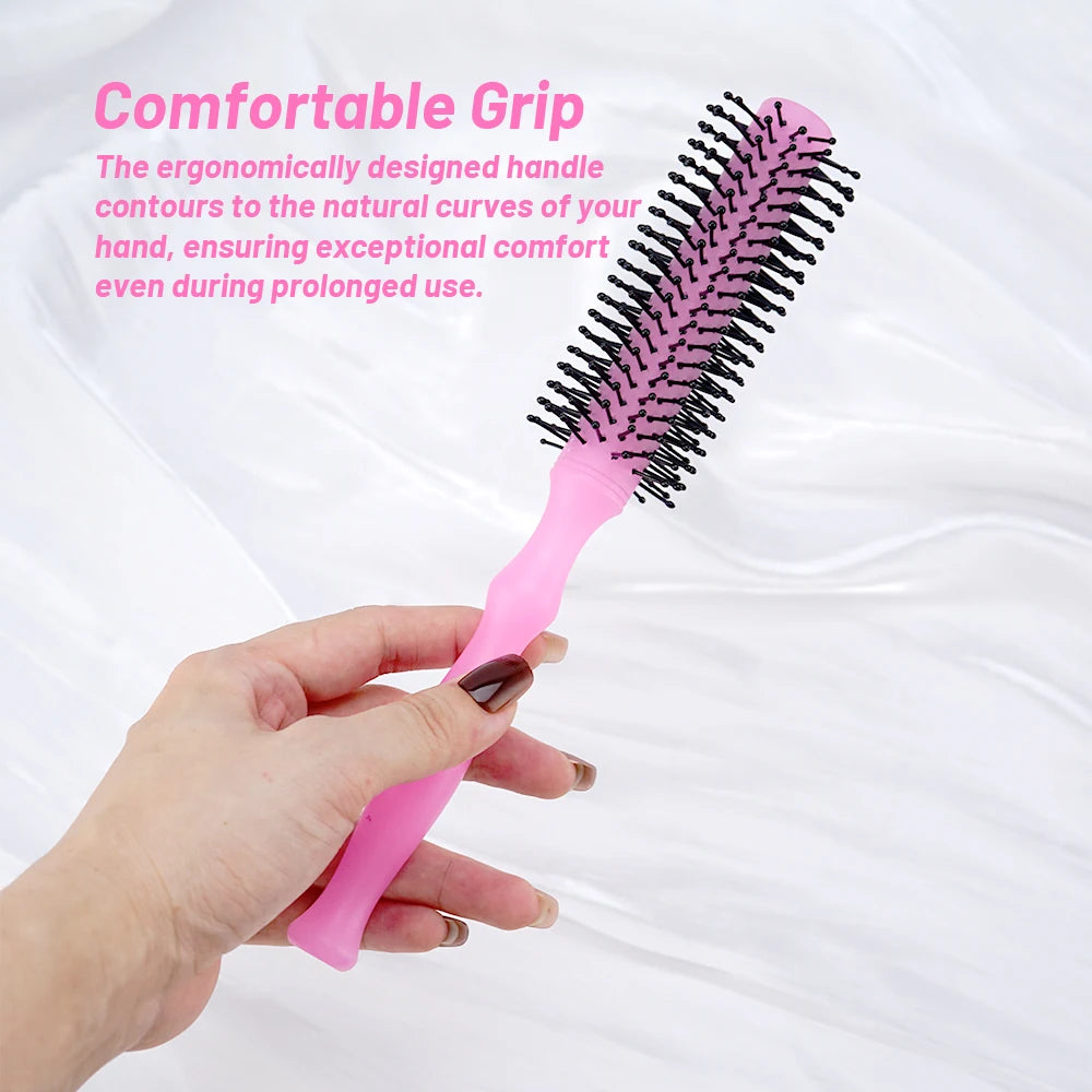 Ergonomic Round Styling Brush – Soft Nylon Bristles, All Hair Types Round Styling Brush Oasis Select