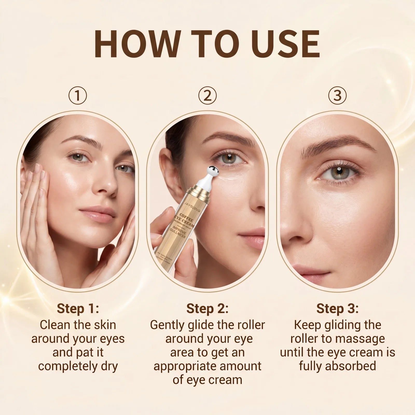 Caffeine Eye Cream Eye Cream Puffiness Dark Circles Fine Lines Firming Hydrating Niacinamide 5% Caffeine Smooth Skin Cream 20g Oasis Select