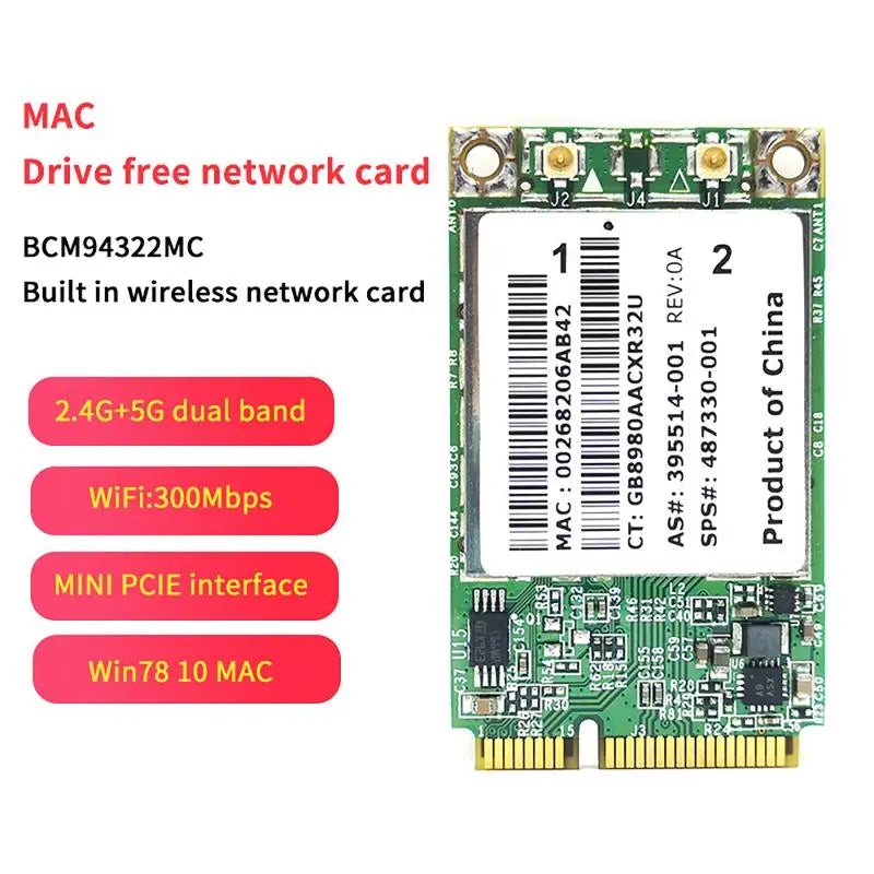 Card For HP6930 2530 2730P BCM94322MC BCM4322 BCM94322 AGN PCI-E Wireless-N 802.11 A/g/n 300Mbps Wlan Card Oasis Select