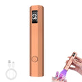 Portable Mini UV Light for Gel Nails, Handheld Cordless UV Nail Lamp with LCD Display,Rechargeable for Gel Polish Home DIY Salon Oasis Select rose gold
