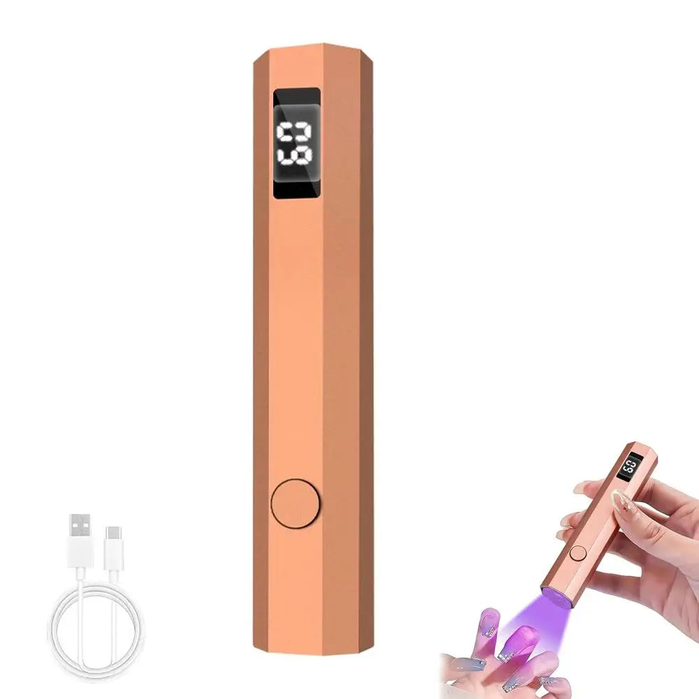 Portable Mini UV Nail Lamp – Cordless Rechargeable Gel Dryer UV Nail Lamp Oasis Select rose gold