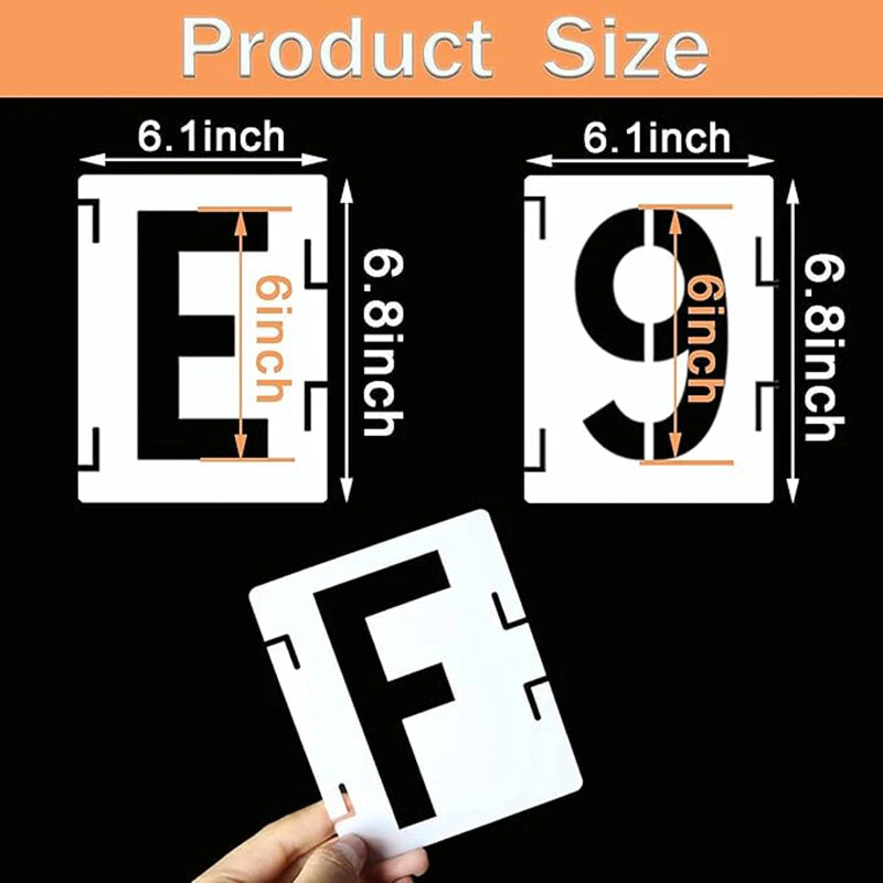 42pcs Interlocking Letter Stencils Set, Reusable Templates for Art Supplies, Painting on Wood, Canvas, Rock, Wall, Fabric,DIY Oasis Select 6 inch