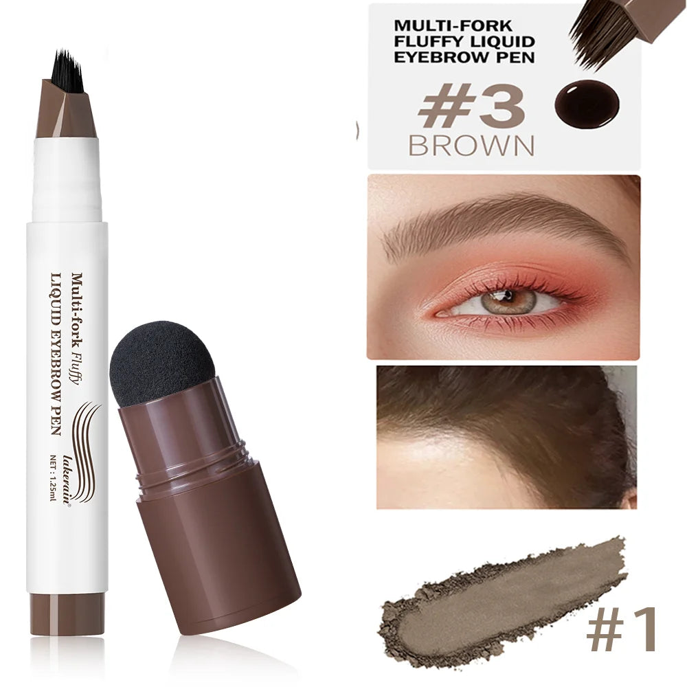Waterproof Hairline & Root Concealer Pen – Instant Grey Coverage with Easy Blend Powder Stick for Normal Hair Oasis Select 1And eyebrow pen