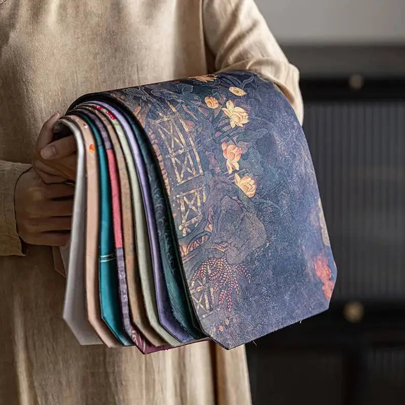 Chinese Zen Style Small Tea Table Mat Heat Insulation Waterproof Cloth Mat Chinese Style Silk Fabric Double-sided Dry Oasis Select