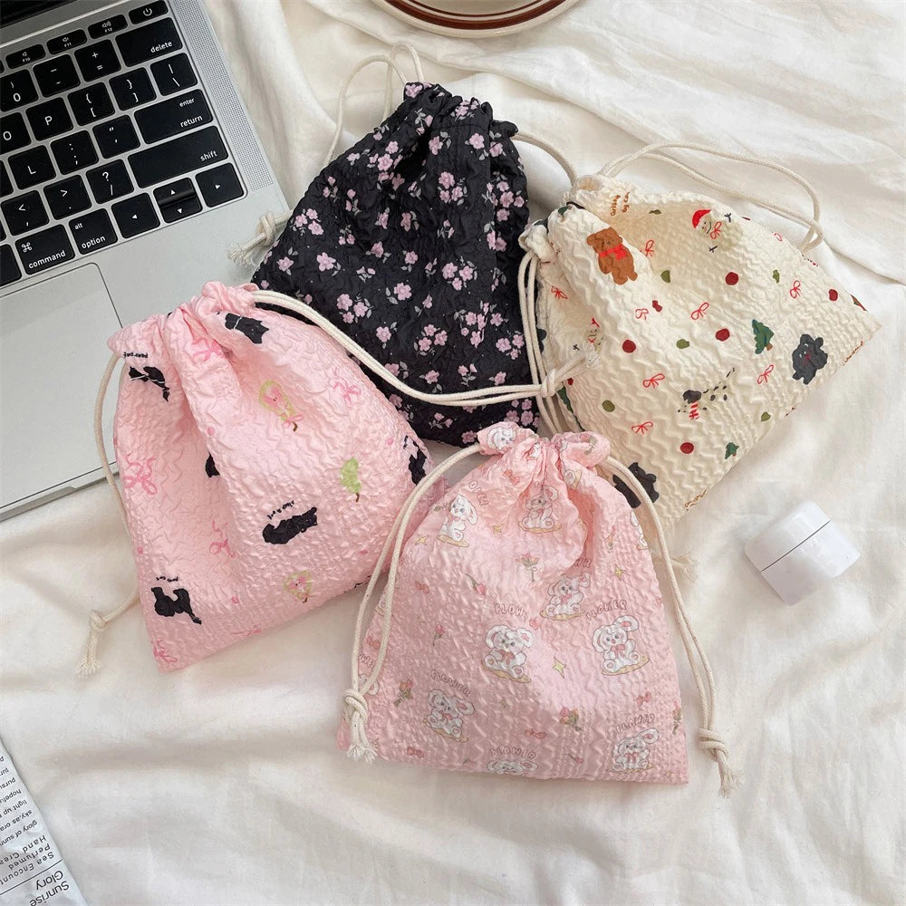 Cute Drawstring Pouch – Coin, Jewelry & Cosmetic Storage Bag