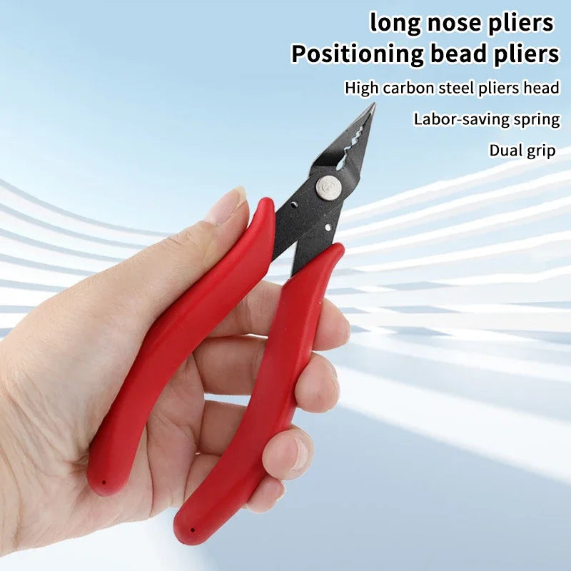 Jewelry Crimping Pliers For Making Tips Tool Tweezers Crimp Nose Pliers Jump Rings & Split Rings Double Rings Diy Accessories Oasis Select
