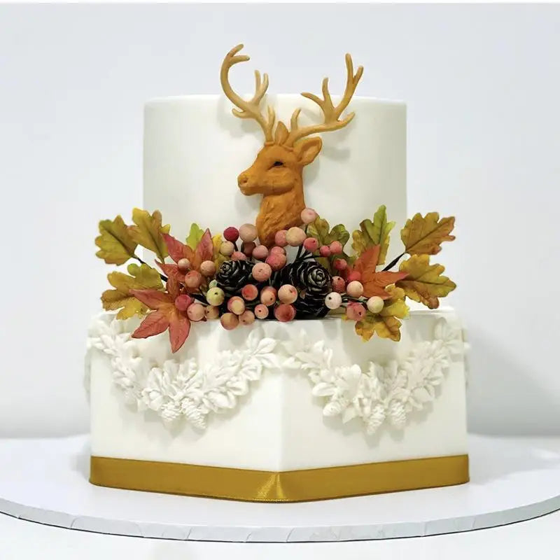 Christmas Silicone Mold Pinecone Fondant Cake Decoration Silicone Mold Hand Made Decorating Leaves Chocolate Candy Kitchenware Oasis Select