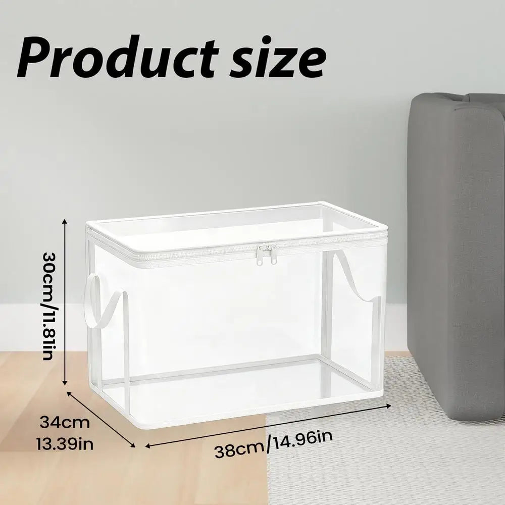 Stuffed Toy Storage Box 2-Pieces Plush Dolls Chest Bins Doll Storage Container for Living Room Playroom Study Room Balcony Oasis Select White