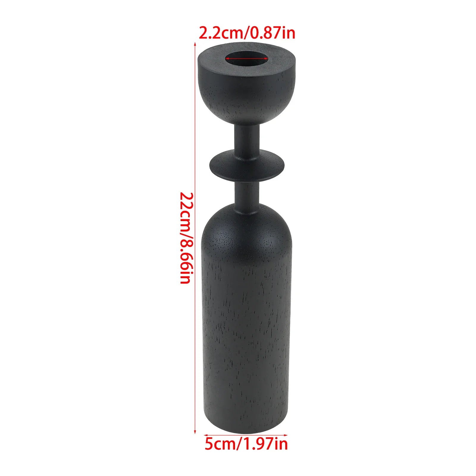 For Decorating Fireplace/dining Table/living Room 1/3Pcs Black Wooden Candlestick Home Decoration Add A Romantic Atmosphere Oasis Select L
