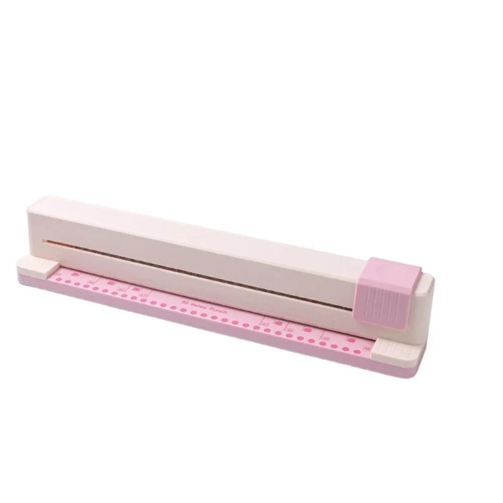 30 Hole Paper Punching Machine Round Shape A4/B5/B6/B7 Universal A4 Hole Punch Hand Push Heart Punching Manual Hole Punch Oasis Select pink round