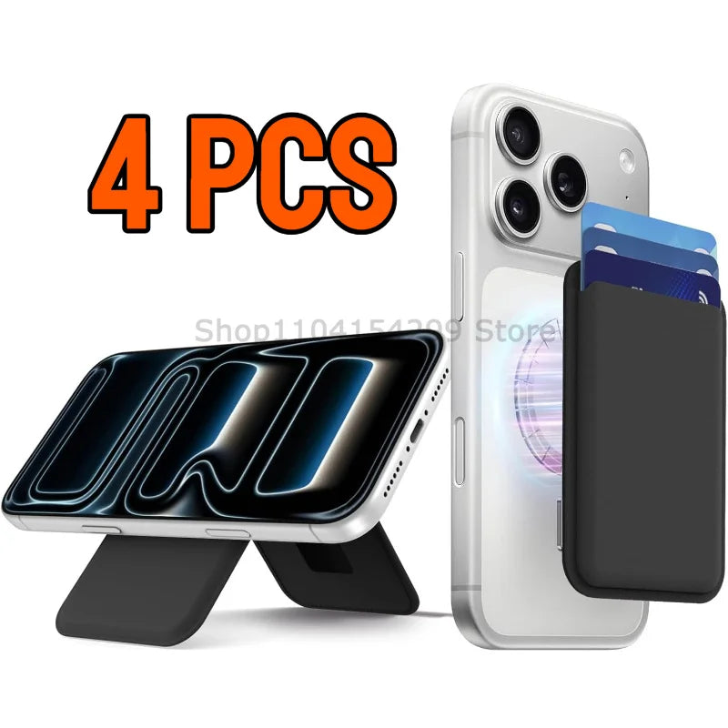 Strong Magnetic Leather Wallet with Hide Stand Case for Magsafe for IPhone 15PM 14 13 Pro Max Mag Safe Card Holder Pocket Cover