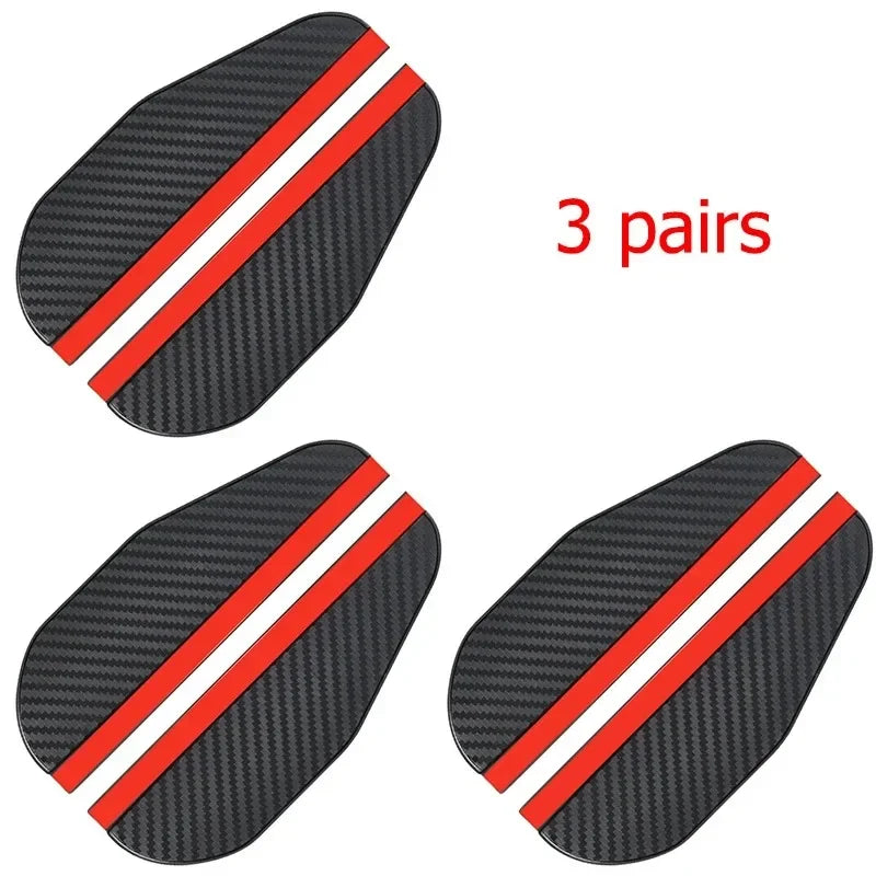 1-4pairs Car Rearview Mirror Rain Eyebrow Visor Carbon Fiber Car Rearview Side Snow Sun Visor Rain Cover Car Mirror Accessories Oasis Select 3pairs Black