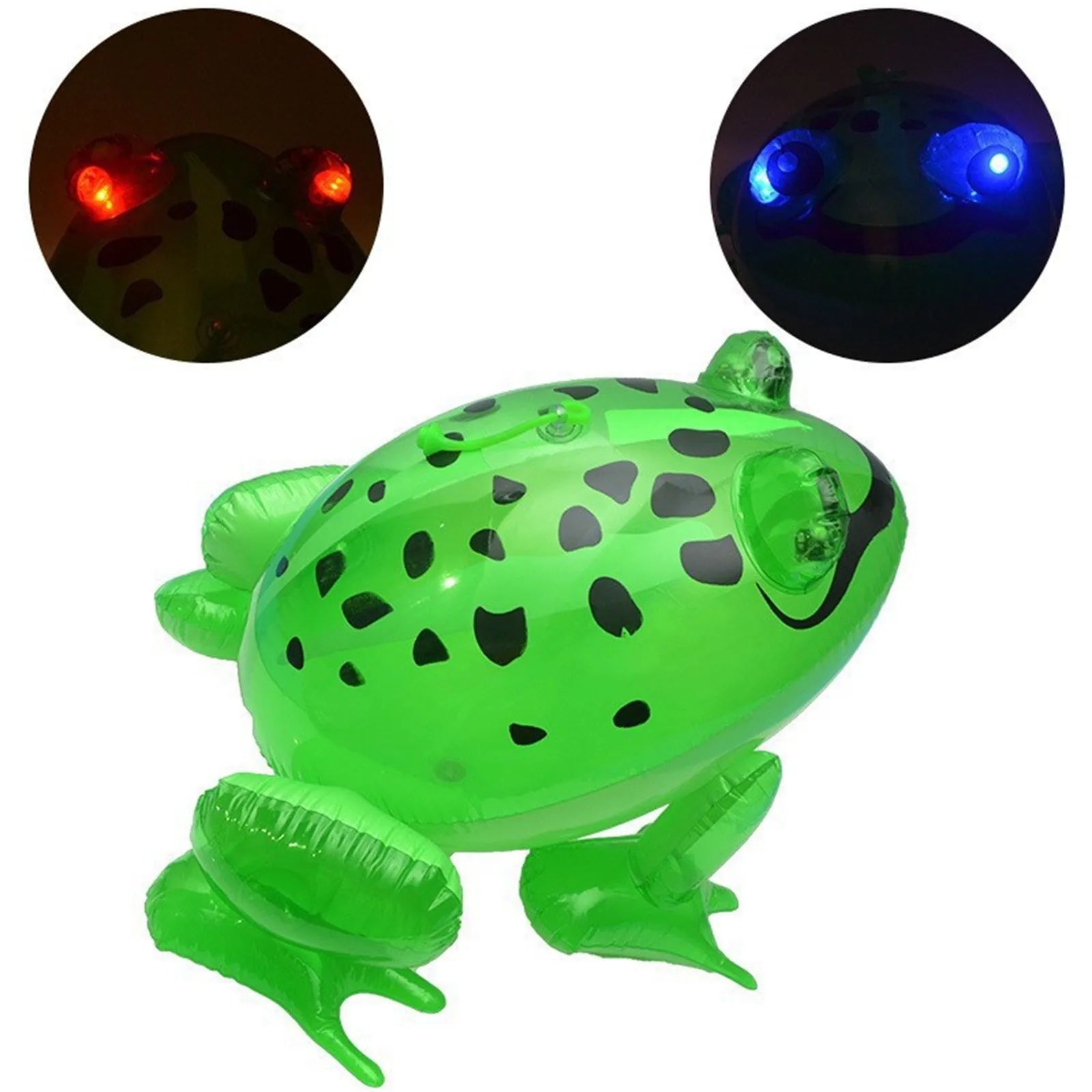 Glowing Inflatable Green Bouncing Frog Toad Ballon Jungle Animal Toy Funny Kids Party Gift Birthday Wedding Decoration Oasis Select