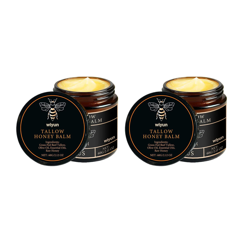 Organic Grass-Fed Beef Tallow Balm with Raw Honey Moisturizer Tallow Moisturizing Balm Oasis Select 120g