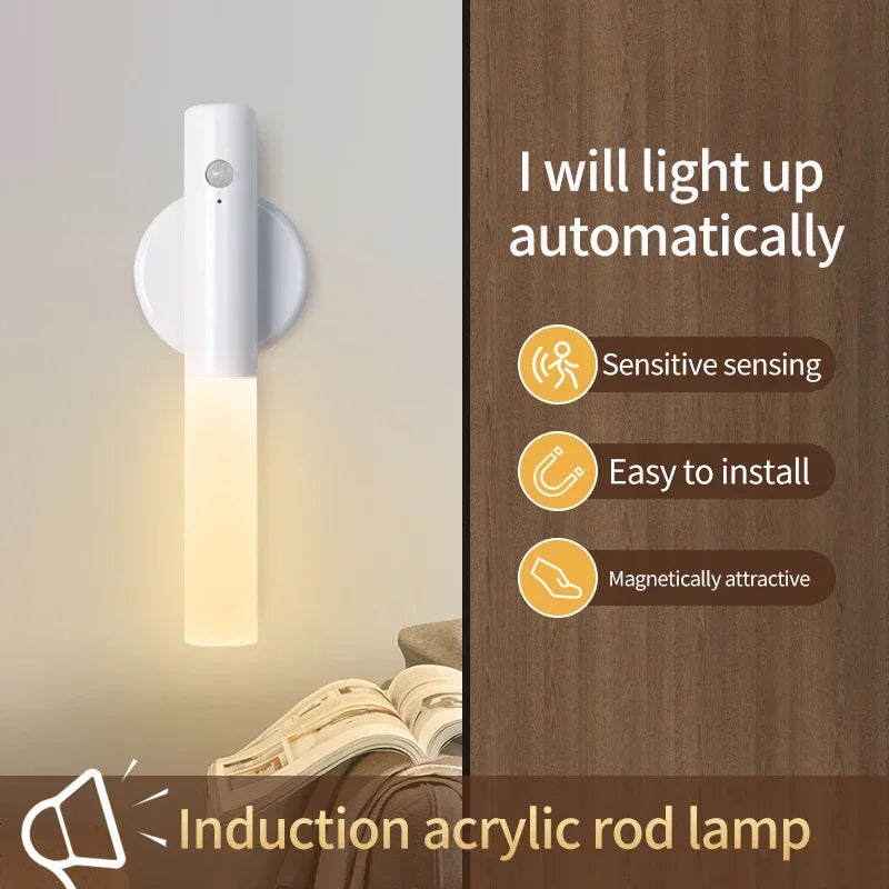 Motion Sensor LED Night Light – Rechargeable Magnetic Wall Lamp Motion Sensor Night Light Oasis Select