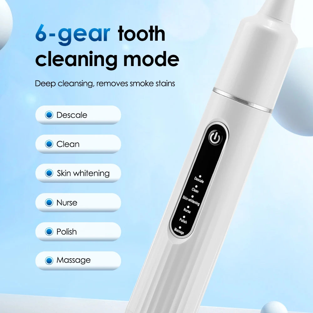 Electric Sonic Teeth Cleaner 6-Mode Tartar Remover & Whitener