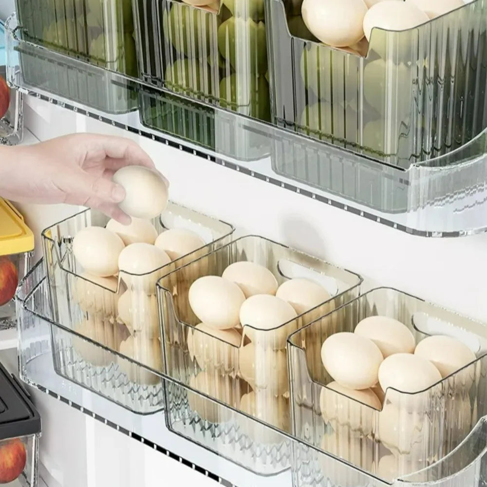 Refrigerator Side Door Organizer, Portable Transparent Food Storage Box for Fruit, Vegetable, Kitchen Organizers Accessories Oasis Select