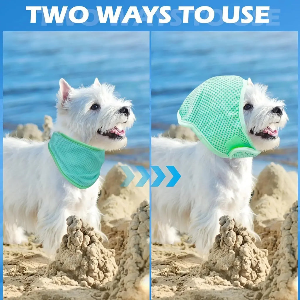 1-10PCS Pet Cooling Scarf for Dogs Summer Ice Silk Cooling Bandana Neck Wrap for Heat Relief Reusable Chill Mat for Pets Oasis Select