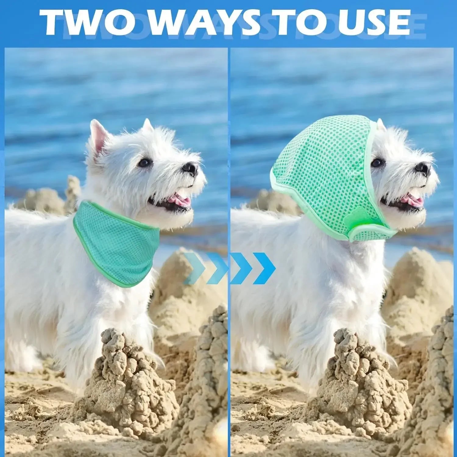 1-10PCS Pet Cooling Scarf for Dogs Summer Ice Silk Cooling Bandana Neck Wrap for Heat Relief Reusable Chill Mat for Pets Oasis Select