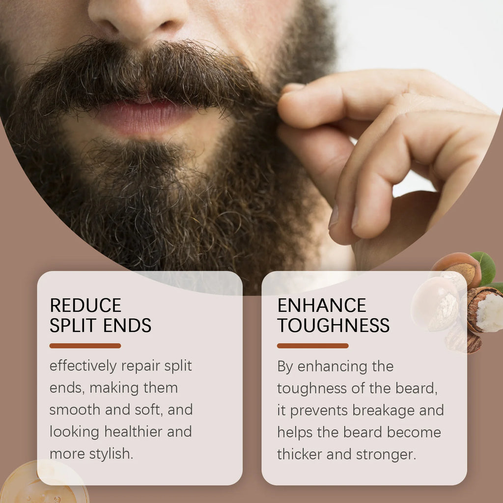 East Moon Coconut Oil Men's Beard Care Wax Moisturize Smooth Dashing Nourish Mustaches Natural Styling Soften Beard Growth Balm Oasis Select
