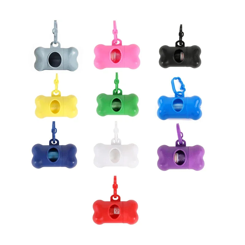 1/2/3/4/10pcs Bone Shaped Pet Garbage Bag Dispenser for Dogs Carrying Cleaning Supplies When Going Out Oasis Select mixed-10pcs