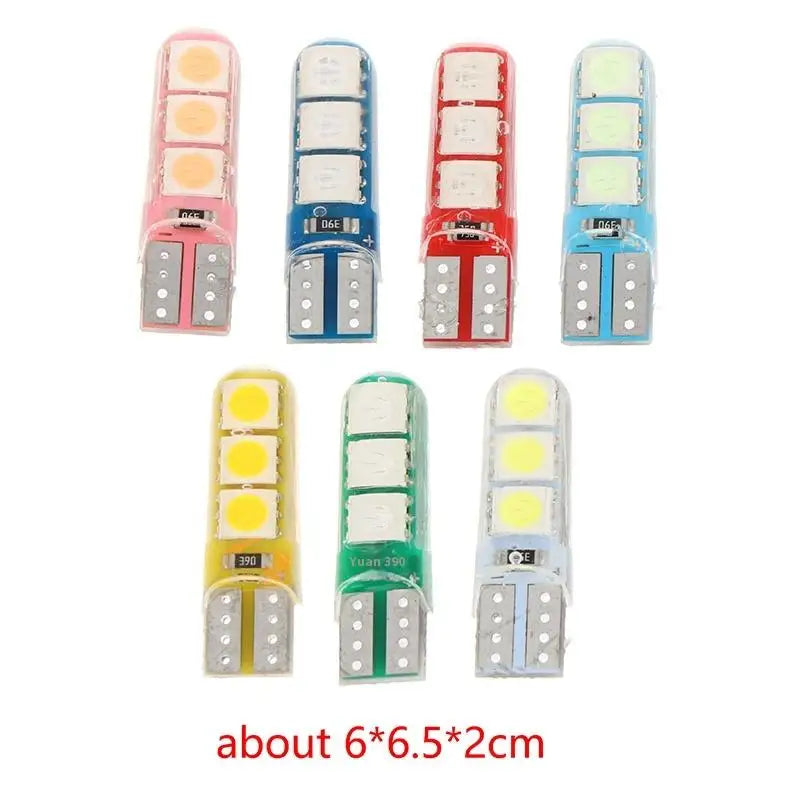 Commercial-Grade LED Bulb in High-Temperature Silicone; Fits W5W T10, 5050, 6SMD and Car Width, Trunk, License Plate Lights. Oasis Select