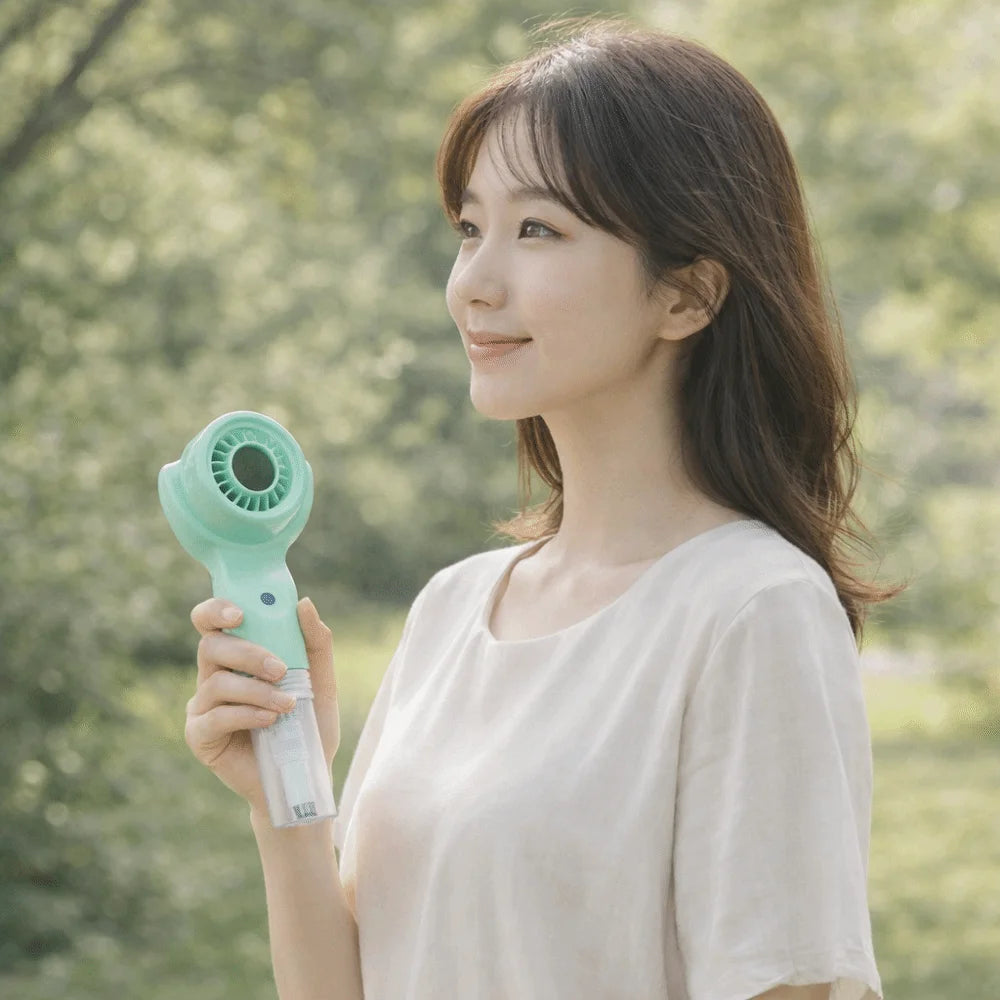 Portable Water Mist Fan Mini Handheld Fan USB Charging 4 Speeds Hanging Neck Spray Fans Portable Personal Hand Held Small Fan Oasis Select