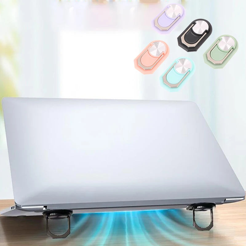 2PCS Invisible Mini Portable Cooling Stand Feet For Tablet Keyboard Zinc Alloy Foldable Laptop Non-slip Base Bracket Support Oasis Select