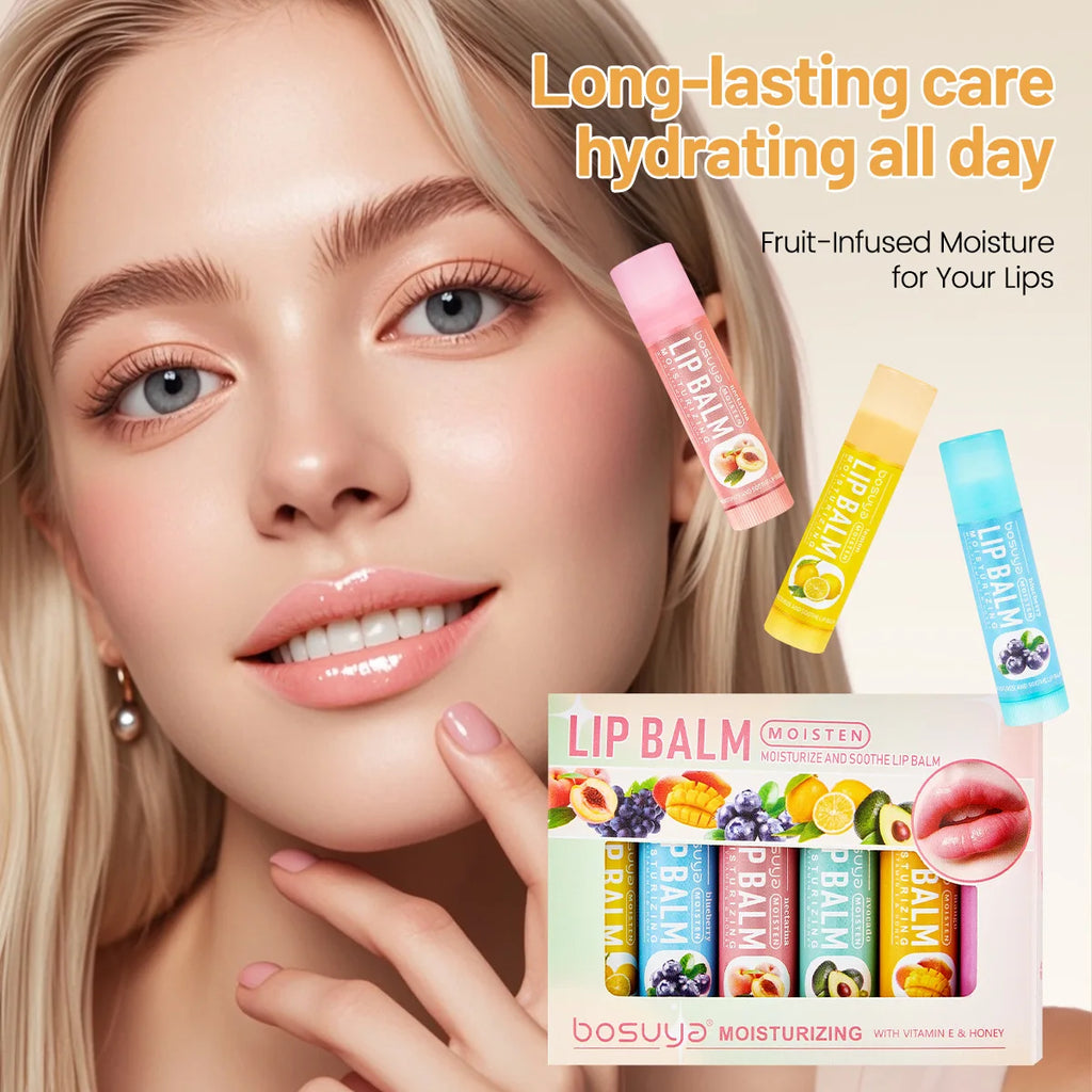 Fruit Lip Balm Set – Honey & Avocado | 6 or 24 Pack